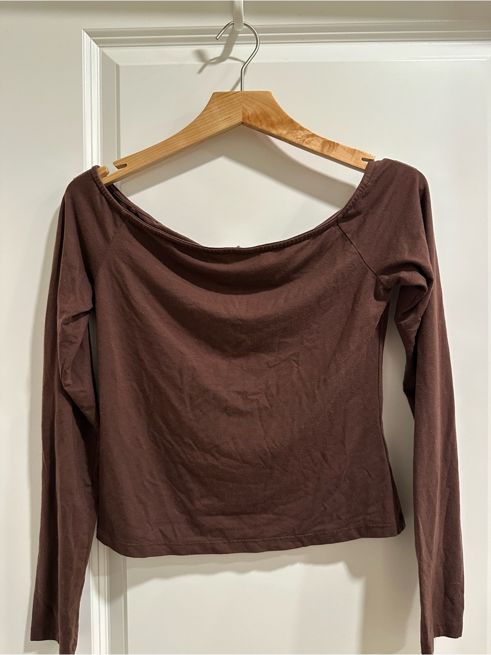 Reformation long sleeve boatneck top